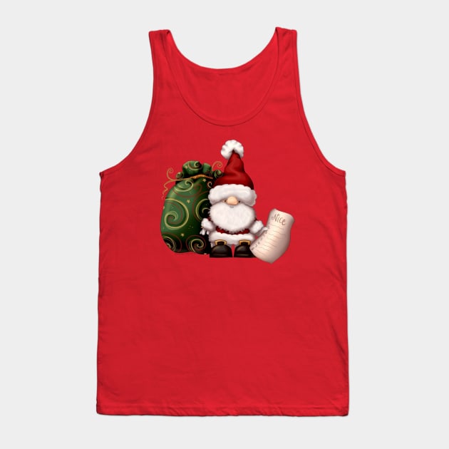 Santa Gnome is Coming to Town! Tank Top by thewickedmrshicks